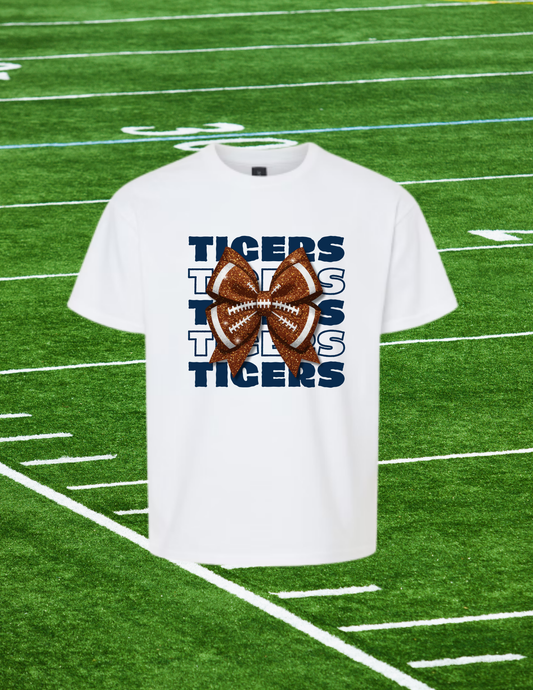 Tiger spirit shirt w/ glittery bow