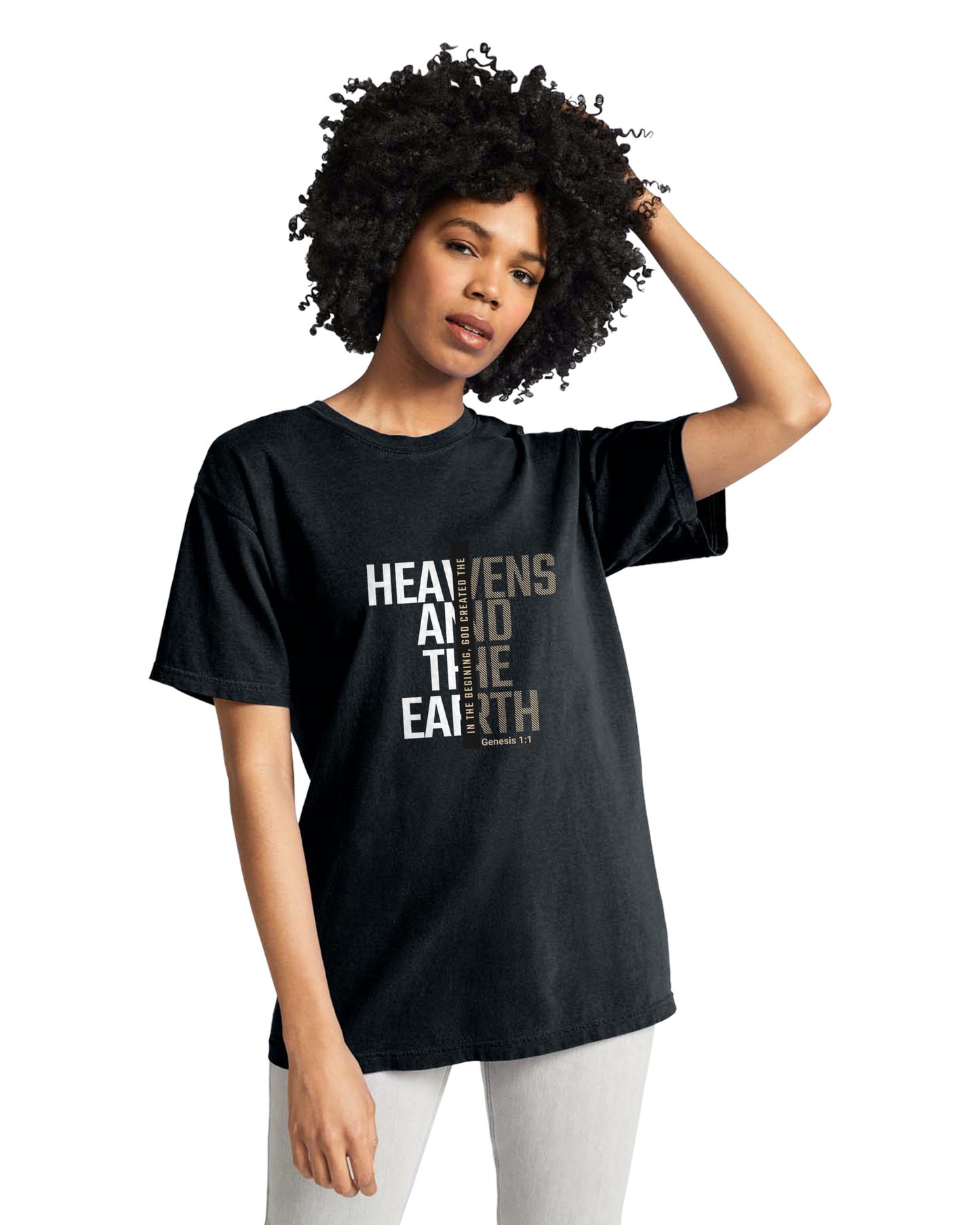 Genesis 1:1 "Heavens and the Earth" Scripture Tee