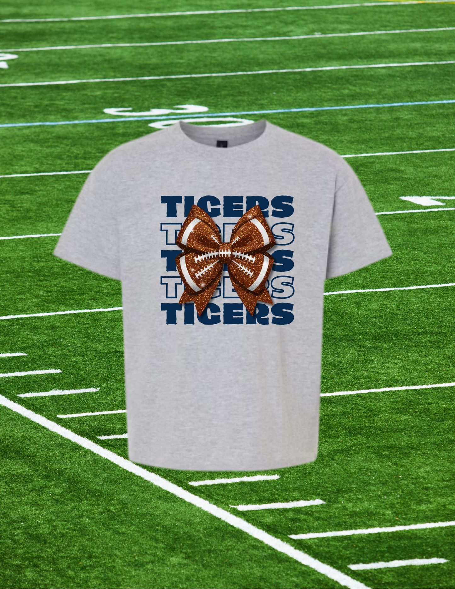 Tiger spirit shirt w/ glittery bow