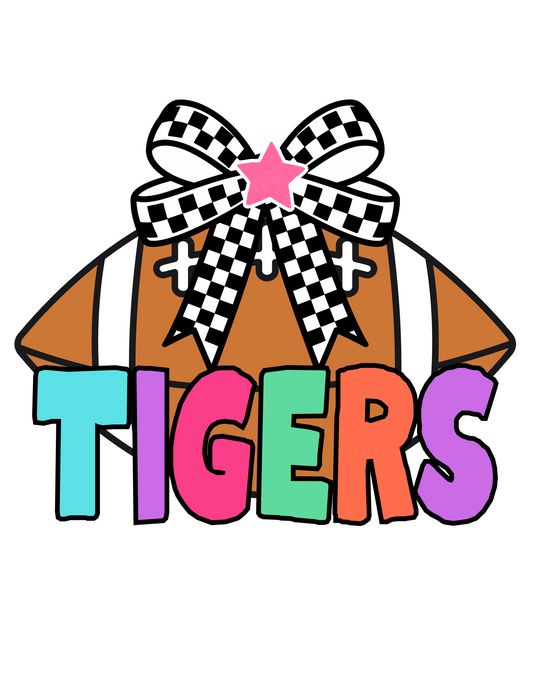 🎀 Color Pop Tigers Cheer Tee – Fun, Bold & Game Day Ready