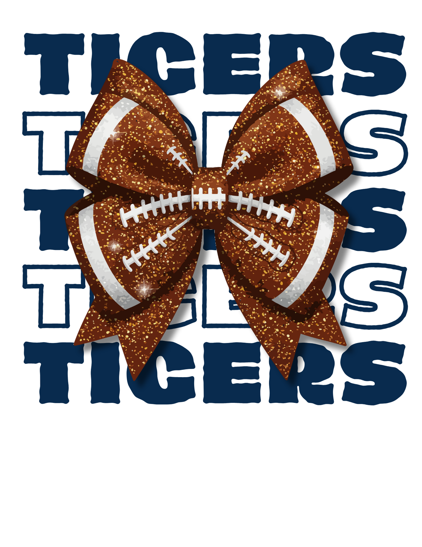 Tiger spirit shirt w/ glittery bow