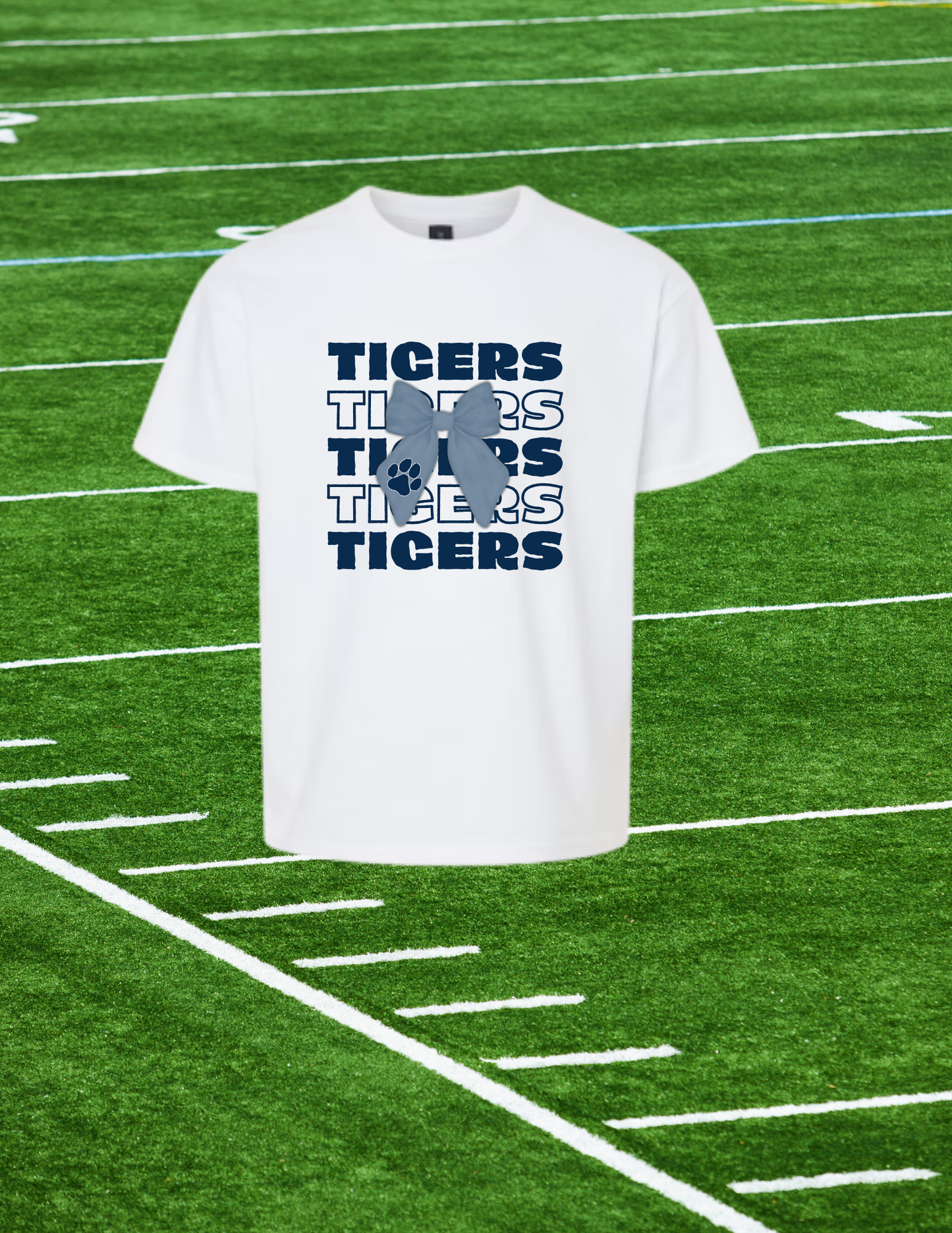 🐾 Tigers Pride Bow Tee – Bold Spirit, Fierce Style