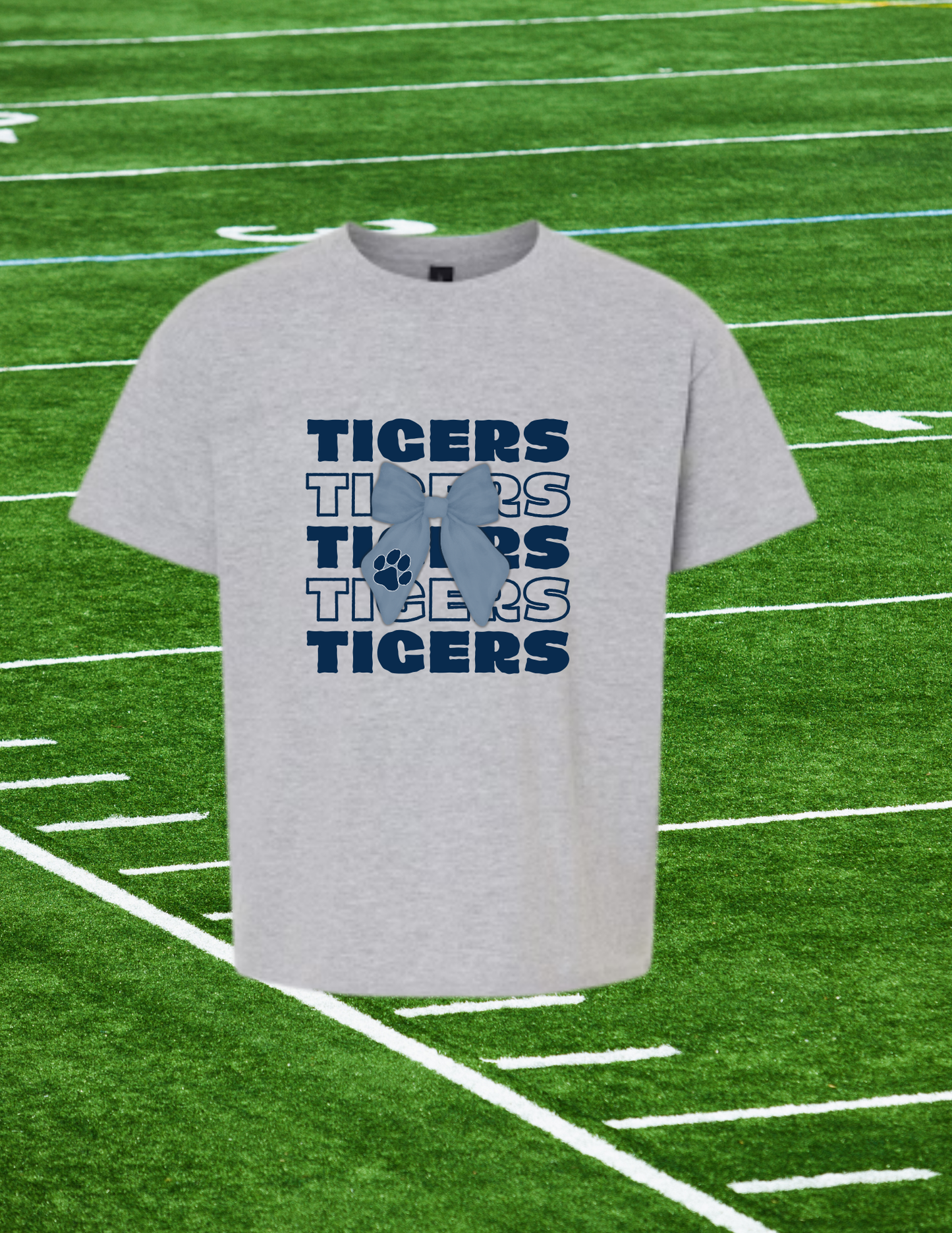 🐾 Tigers Pride Bow Tee – Bold Spirit, Fierce Style