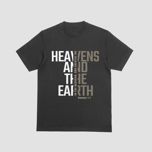 Genesis 1:1 "Heavens and the Earth" Scripture Tee
